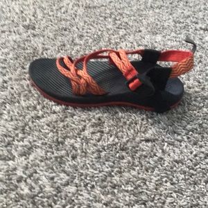 Black and multi color chacos youth size 5.